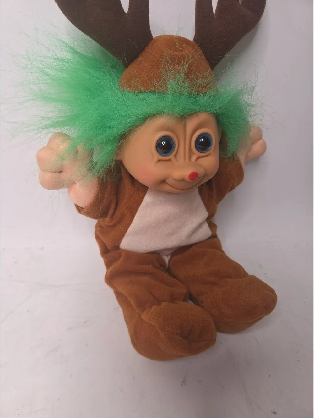 Vintage Russ Troll Kidz Rudy Reindeer Christmas Plush 10
